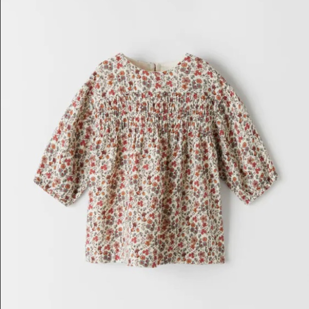 Zara Toddler Floral Cotton Dress NWT